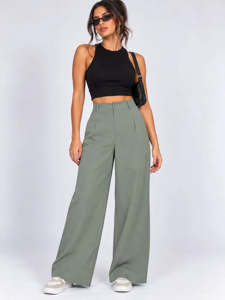 Calça social pantalona cinza - Veste 40 - Ref. 6482