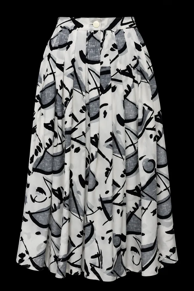 Saia midi plissada vintage - Ref. 5217
