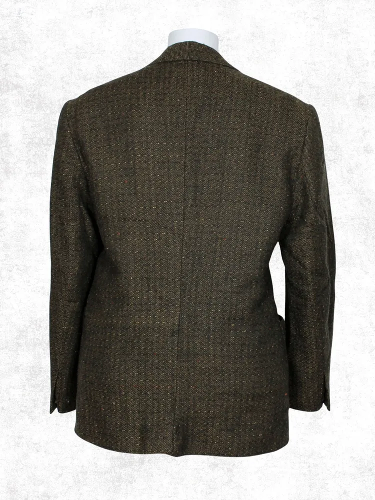 Blazer social alfaiataria marrom lã batida - Ref. 6548