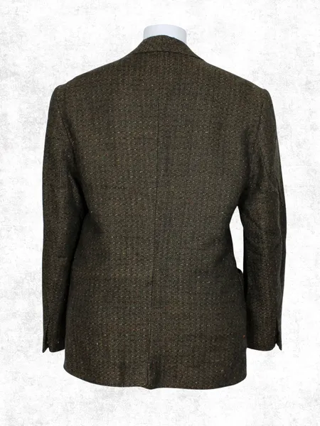 Blazer social alfaiataria marrom lã batida - Ref. 6548