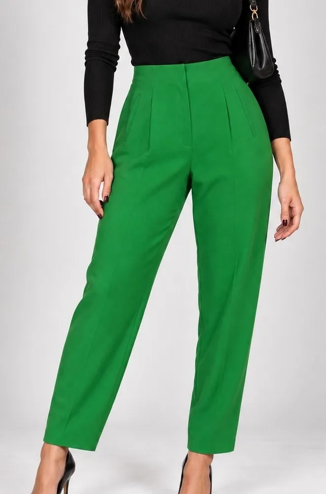 Calça social alfaiataria cenoura verde - Ref. 6466