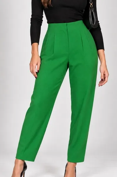 Calça social alfaiataria cenoura verde - Ref. 6466