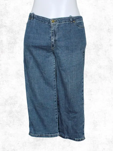 Calça jeans feminina azul capri - Veste 48 - Ref. 6485