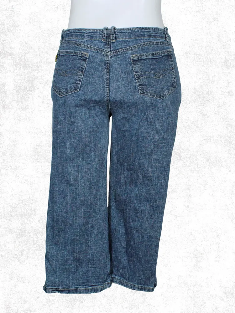 Calça jeans feminina azul capri - Veste 48 - Ref. 6485