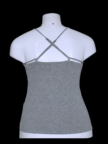 blusa feminina de malha cinza alcinha - ref. 1642