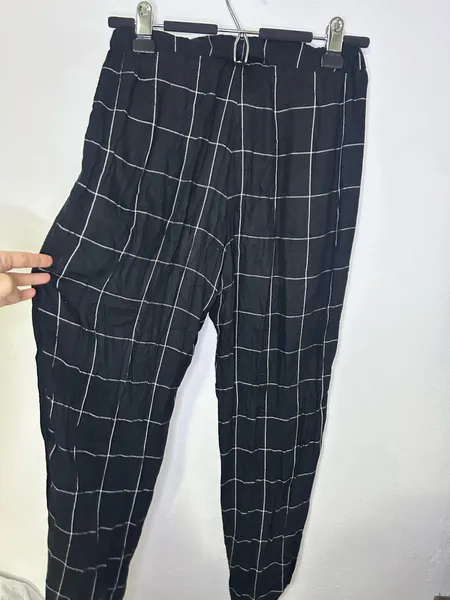 calça Blue Steel quadriculada