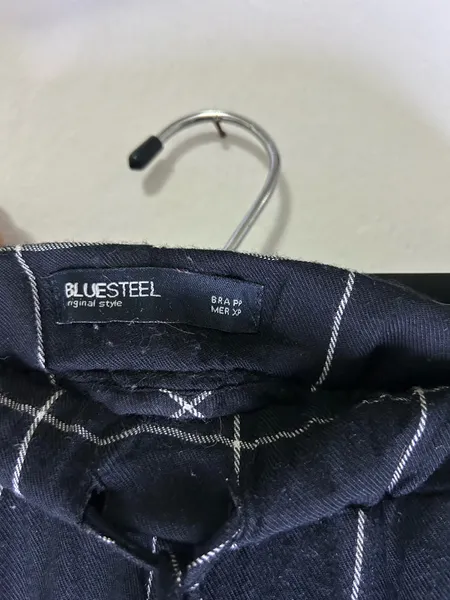 calça Blue Steel quadriculada