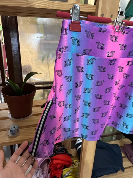 Short Saia academia coruja