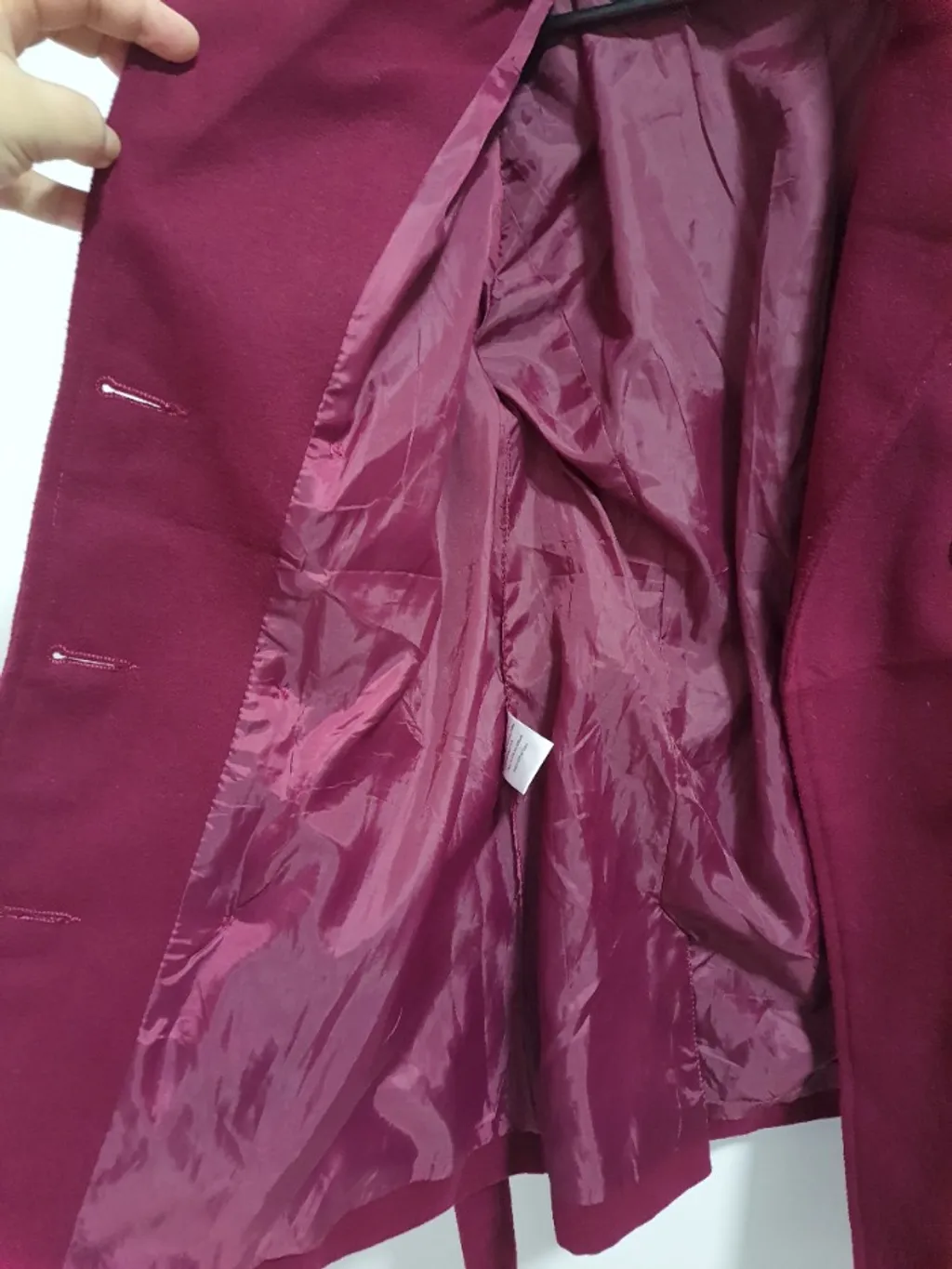 casaco feminino  tamanho: g  cor marsala