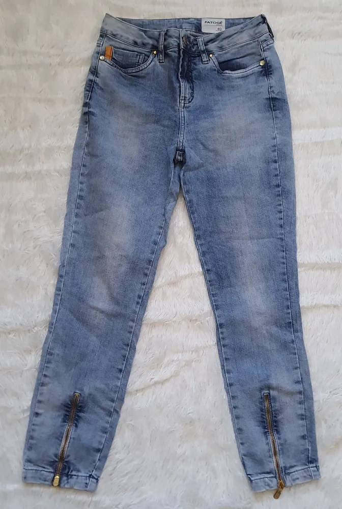 calça jeans patogê skinny azul - veste 36