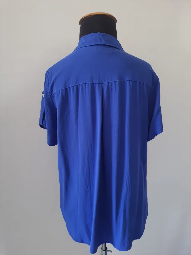 camisa azul feminina hering original tamanho m