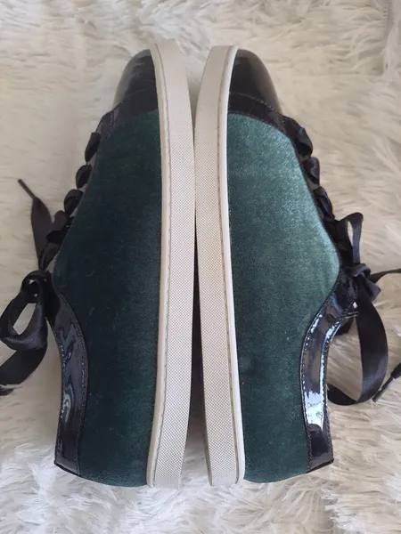 Tênis Twins For Peace verniz preto e verde tamanho 36
