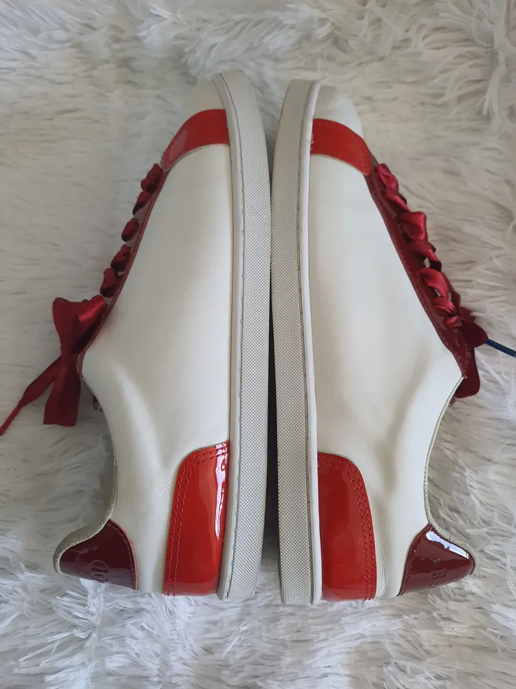 Tênis Twins For Peace  branco e vermelho numeração 37