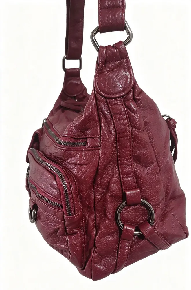 bolsa transversal feminina vinho