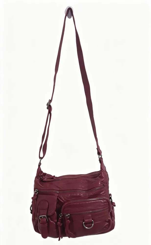 bolsa transversal feminina vinho