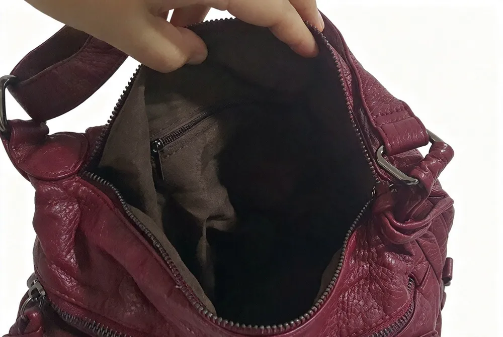bolsa transversal feminina vinho