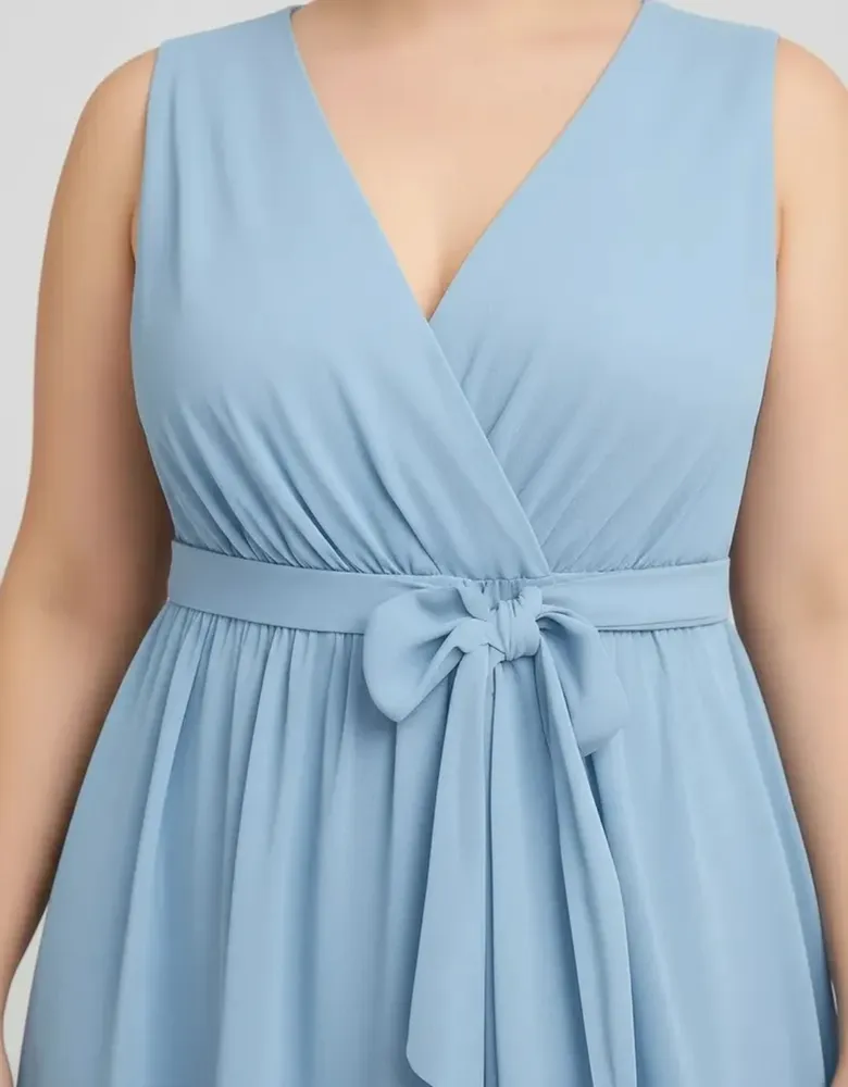 Vestido longo Plus Size Azul Serenity NOVO