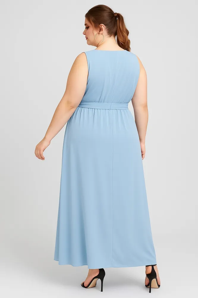 Vestido longo Plus Size Azul Serenity NOVO