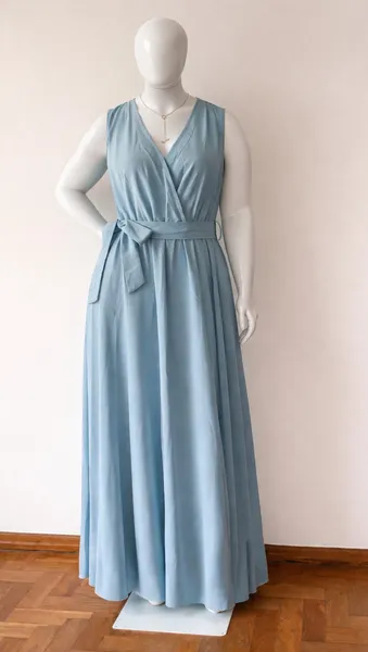 Vestido longo Plus Size Azul Serenity NOVO