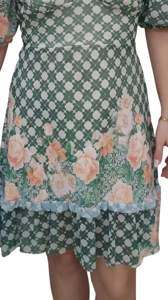 Vestido Floral verde leve