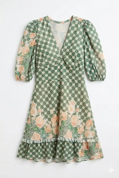 Vestido Floral verde leve