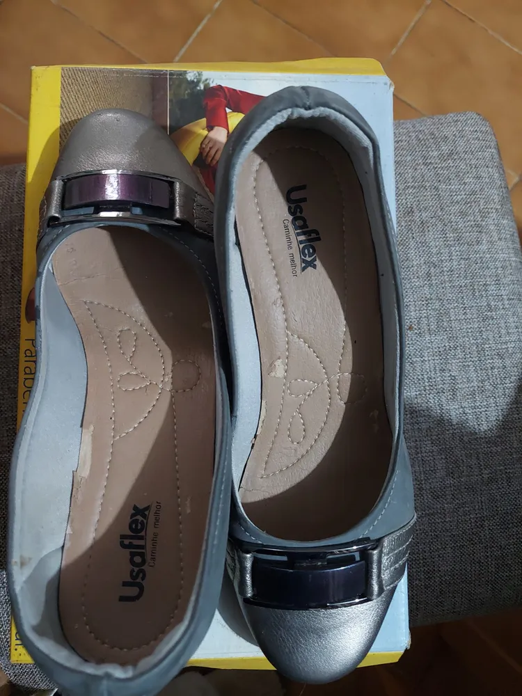 sapato cinza usaflex 37