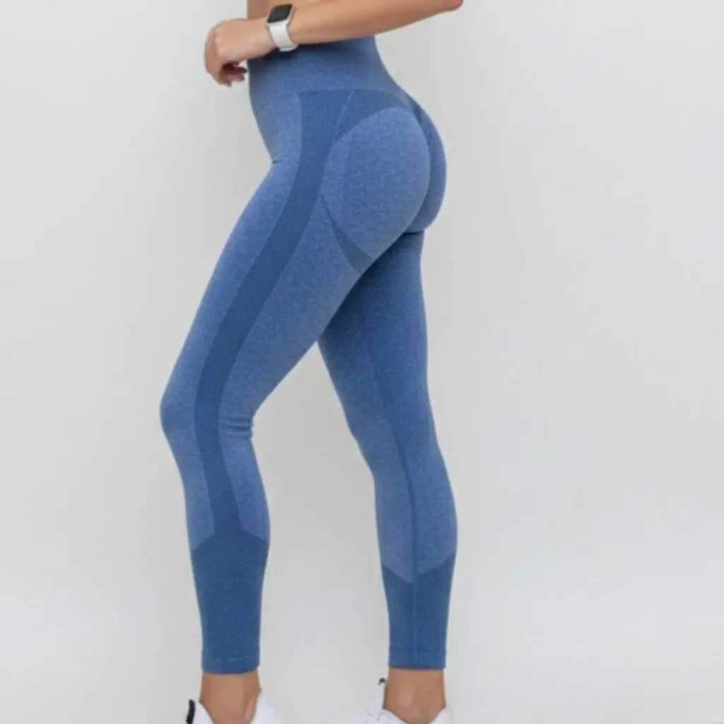 Calça Legging Fitness Empina Bumbum azul P
