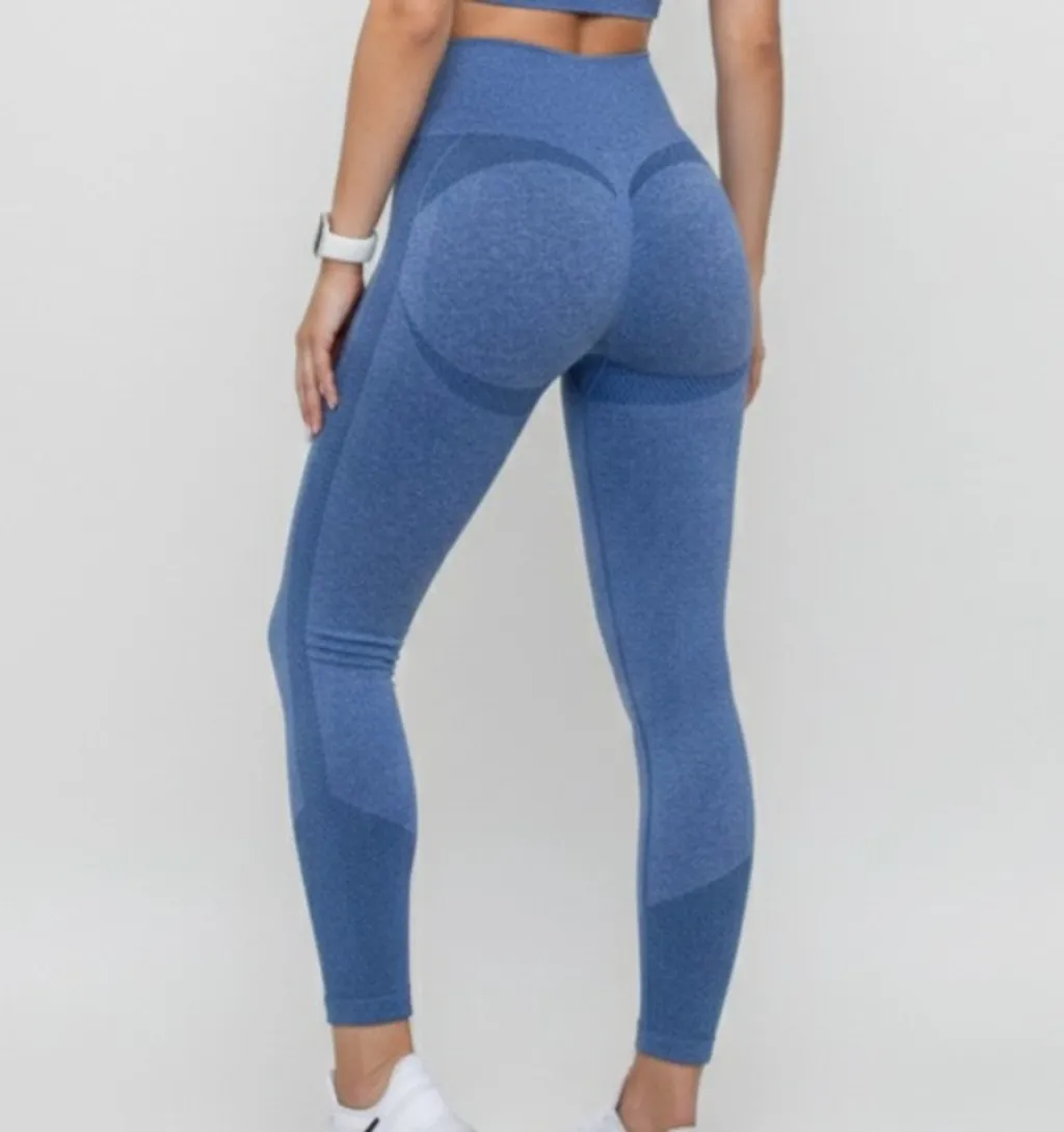 Calça Legging Fitness Empina Bumbum azul P