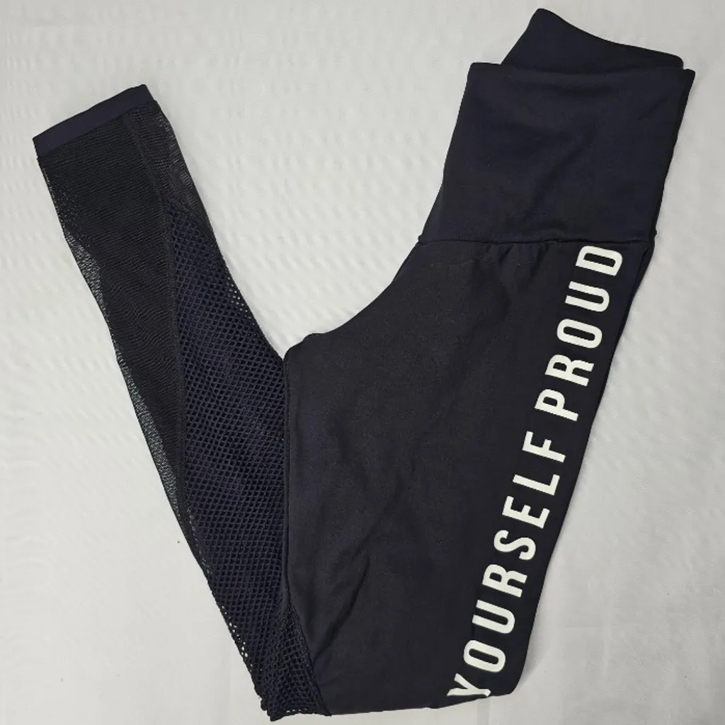 Calça Legging Fitness Tela Cintura Alta Preta P | Donna Carioca