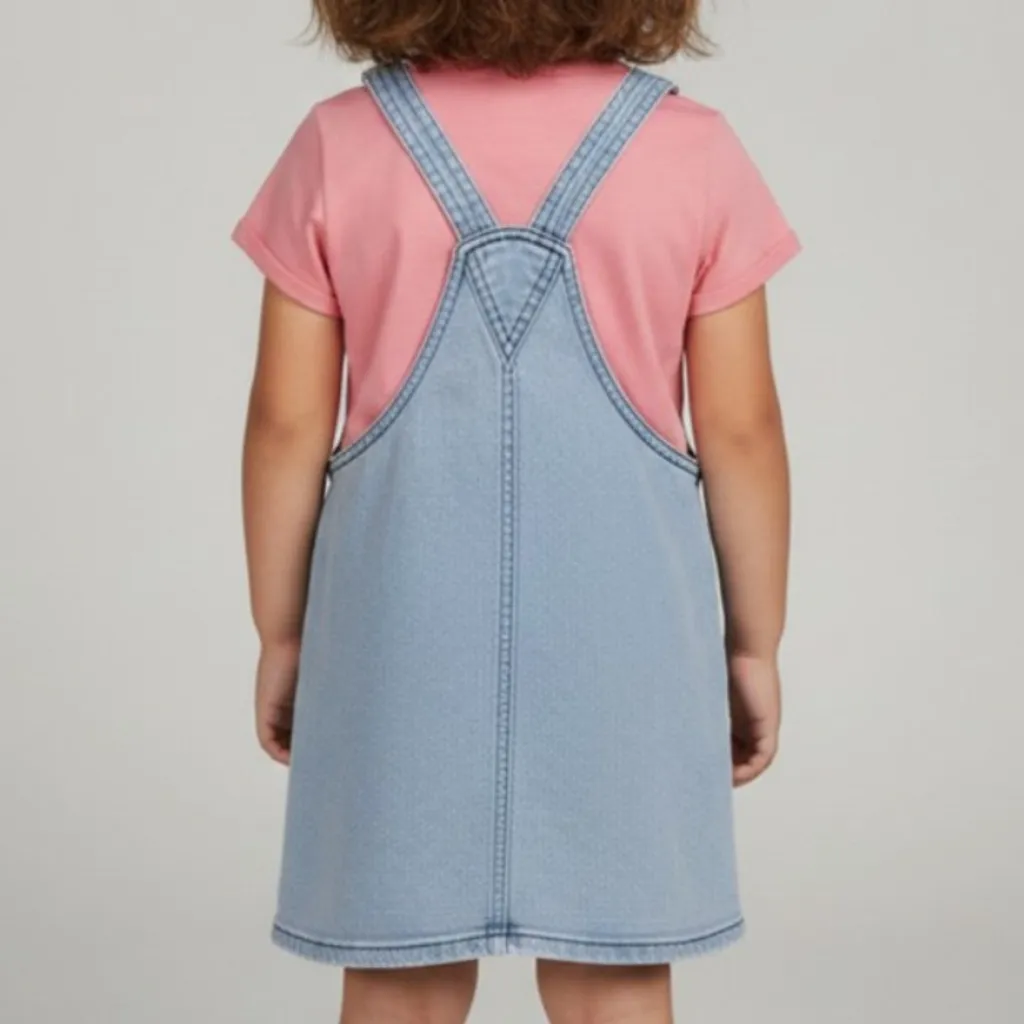 Vestido Jardineira Jeans Infantil 4 | LB Modas