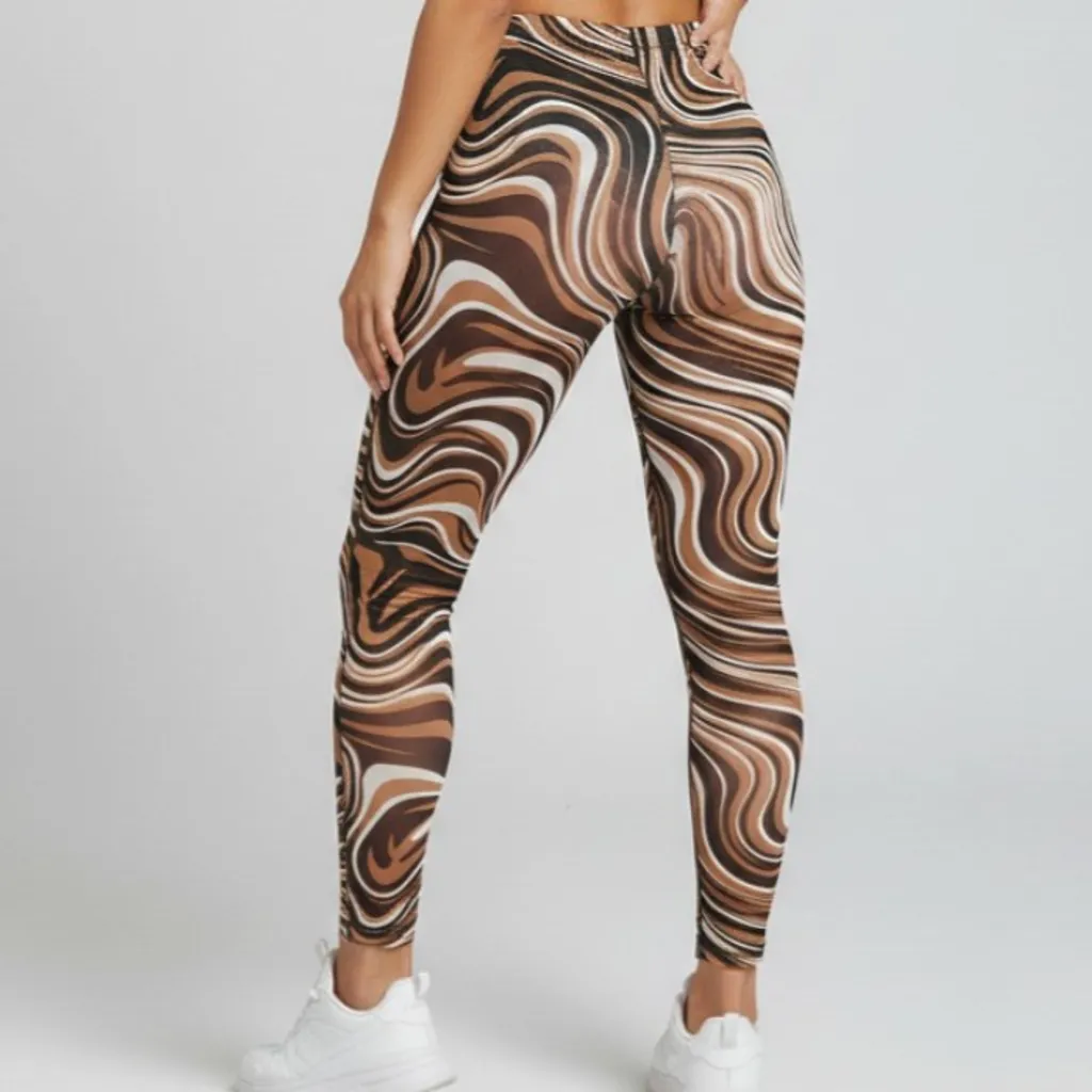 Calça Tule Marmorizada Transparente GG | Shein