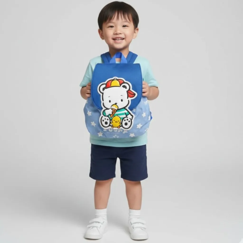 Mini Mochila Coreana Pochacco Azul