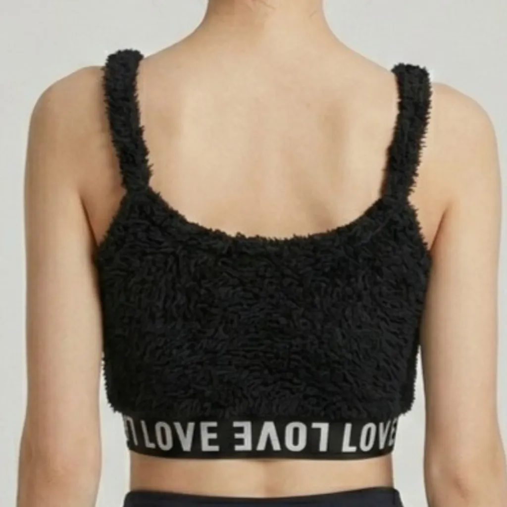 Cropped Peluciado Love Preto P | Shein