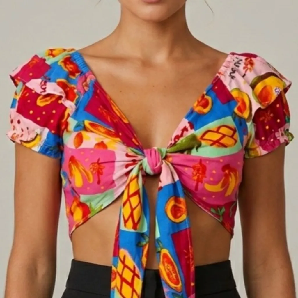 Cropped Tropical Abacaxi M