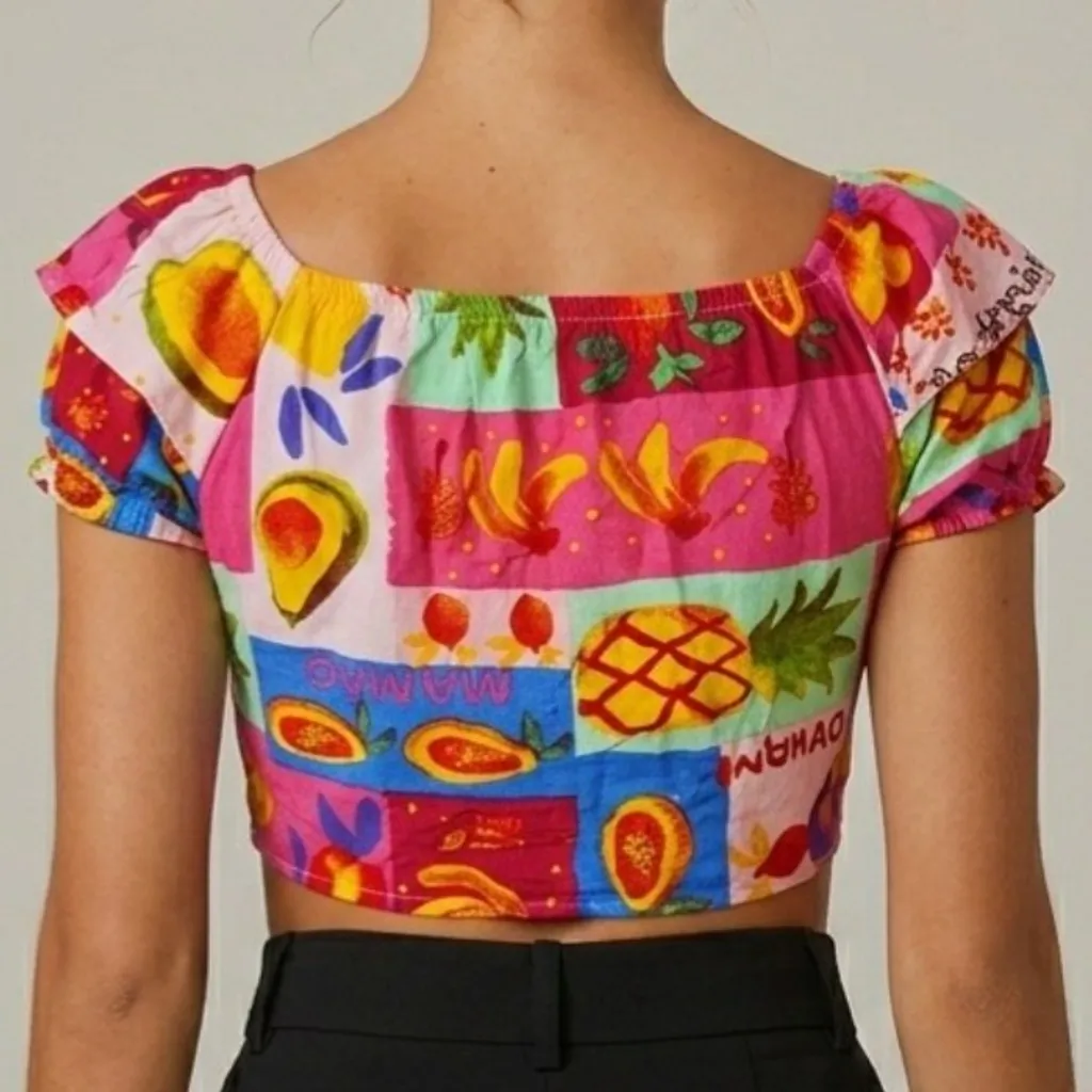 Cropped Tropical Abacaxi M