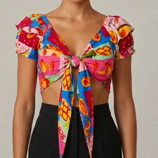 Cropped Tropical Abacaxi M