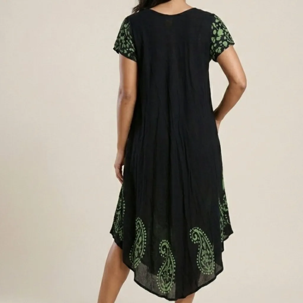 Vestido Trapézio Indiano Preto EG | Palak