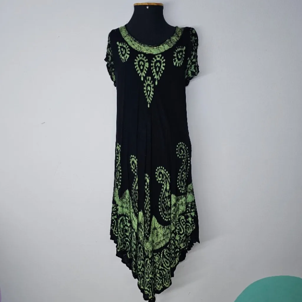 Vestido Trapézio Indiano Preto EG | Palak