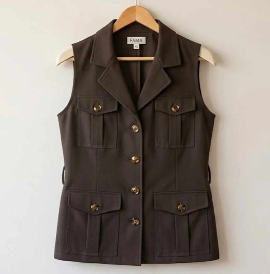 Colete Alfaiataria Vintagd CGC Marrom 40 | Fama