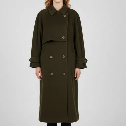 Casaco Trend Coat Lã Verde Austríaco 42 Schneider