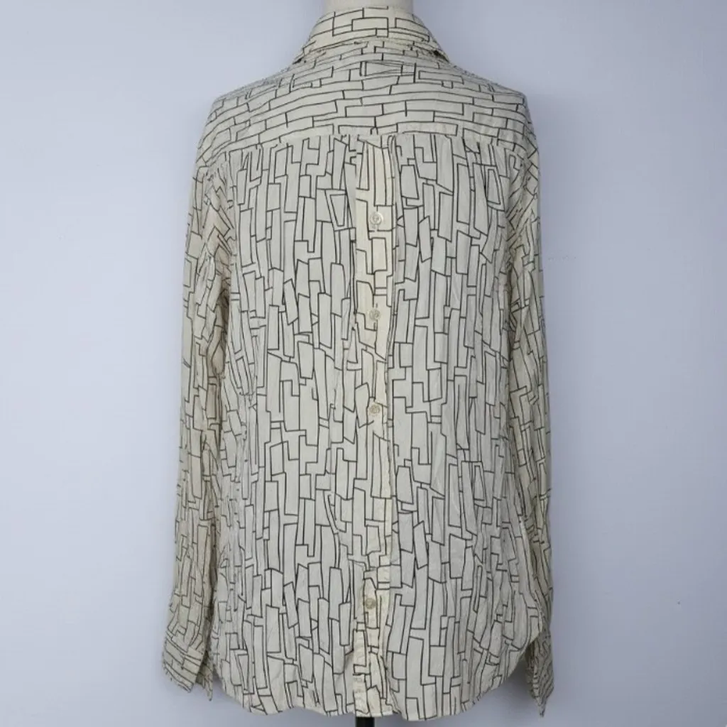 Camisa Seda Vintage Manga Longa M | Jean Robert