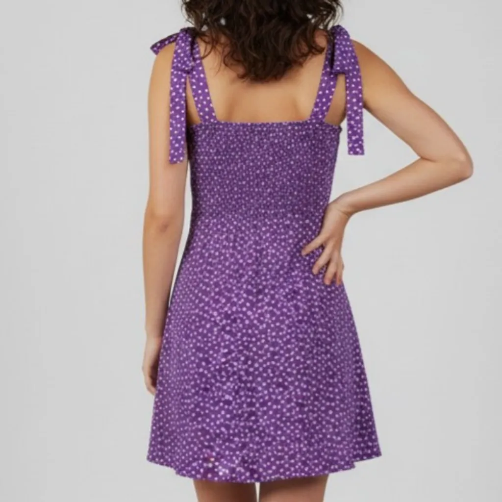 Vestido Delicado Floral Lilás G | Shein