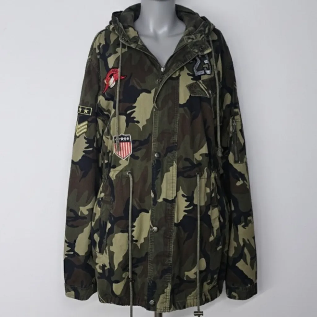 Jaqueta Parka Camuflada Alongada GG