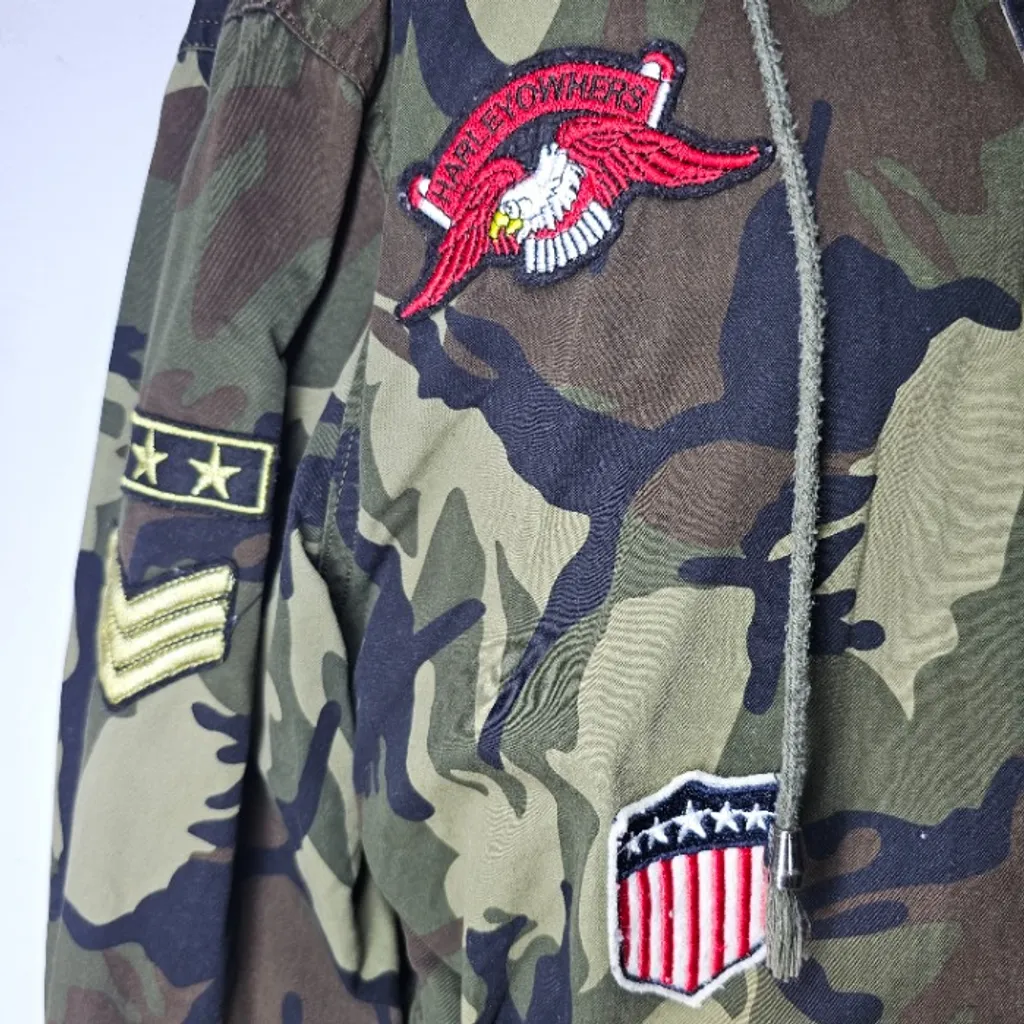 Jaqueta Parka Camuflada Alongada GG