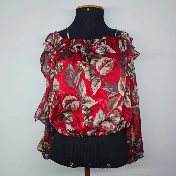 Blusa Cropped Floral Ciganinha M | Guess