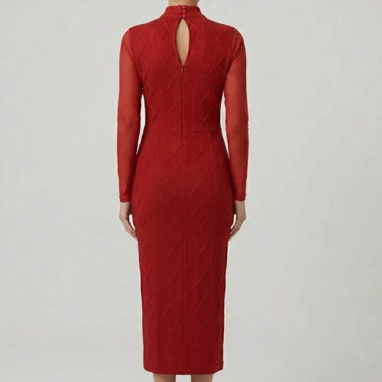 Vestido Evangélico Bordado Tule Terracota 40 | Dazul