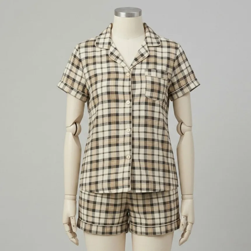 Conjunto Pijama Americano Xadrez P Shein