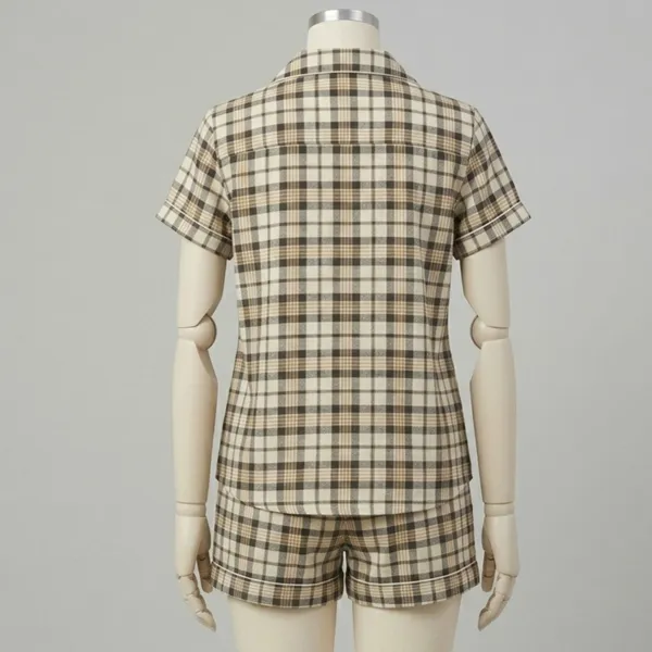 Conjunto Pijama Americano Xadrez P Shein