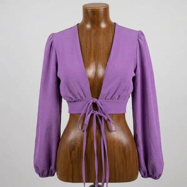 Cropped Amarração Roxo M Keyla