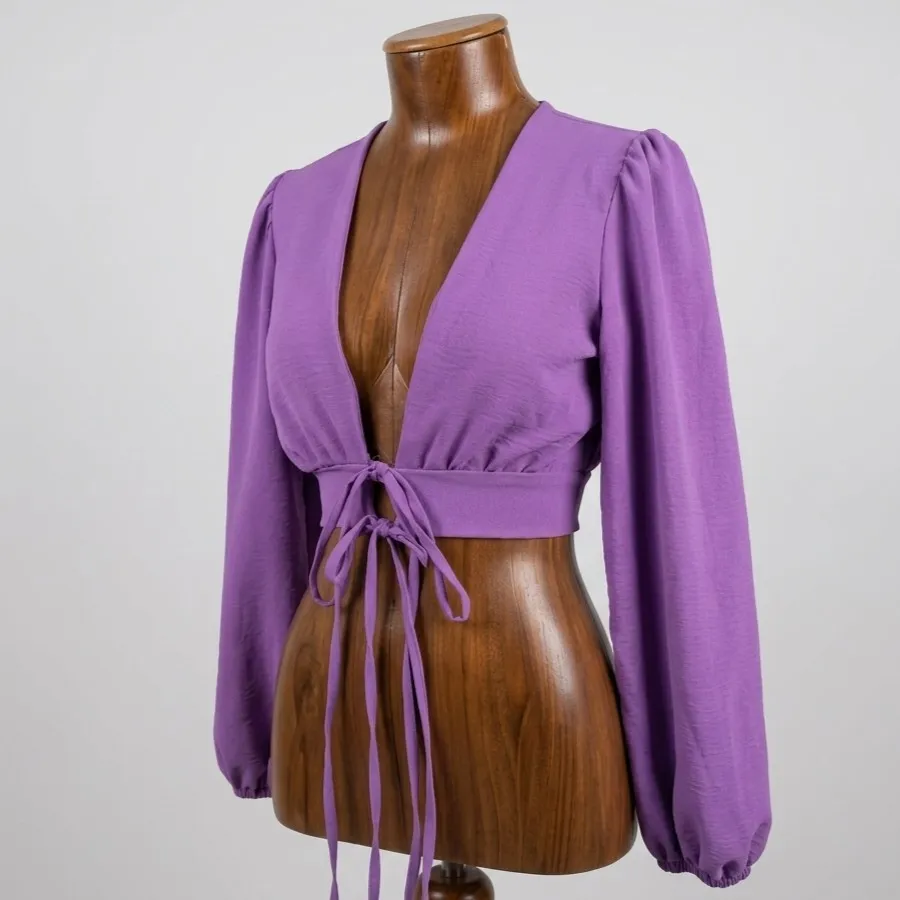 Cropped Amarração Roxo M Keyla